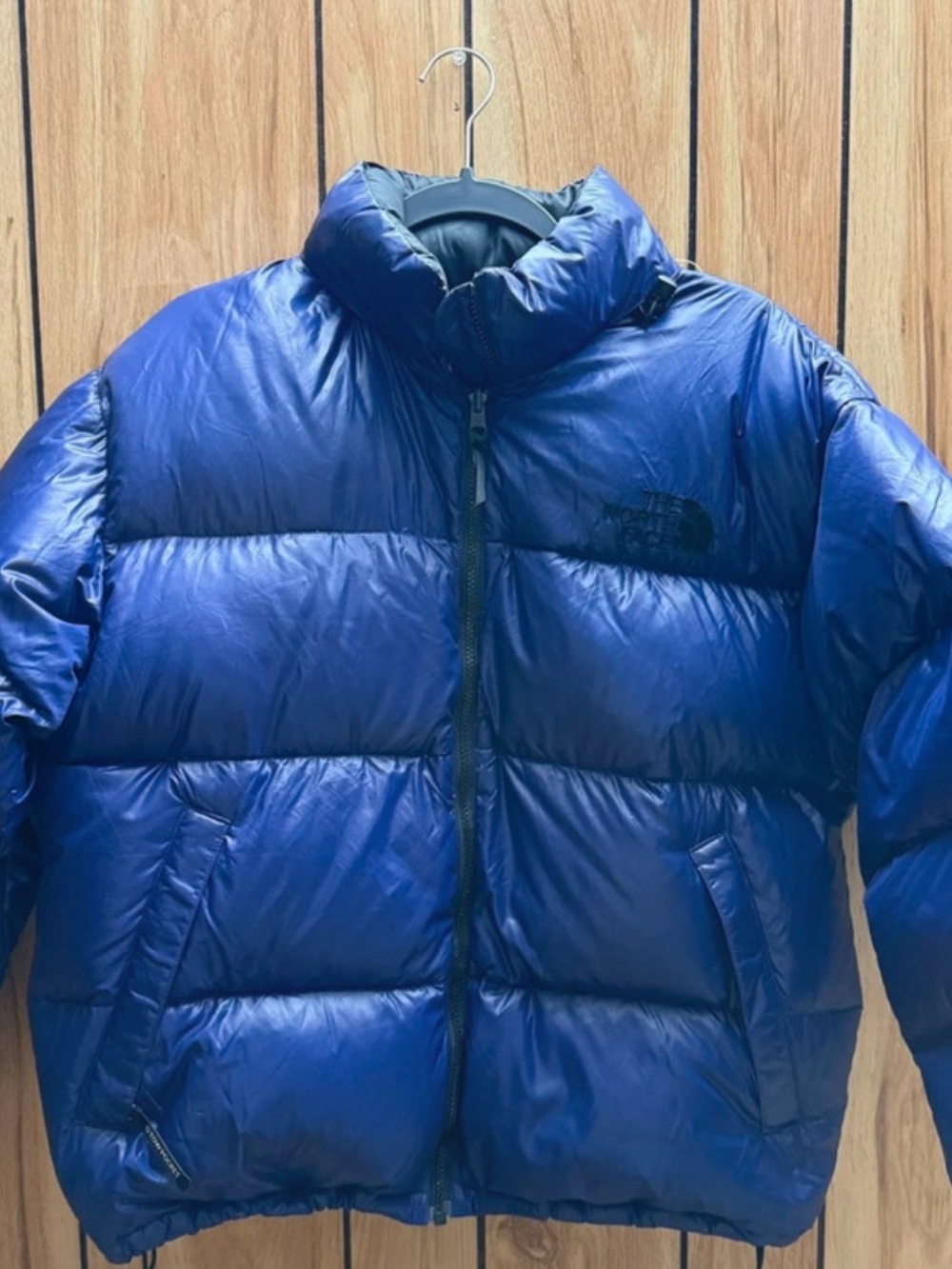 The North Face Men’s Blue Nuptse Down Puffer Jacket